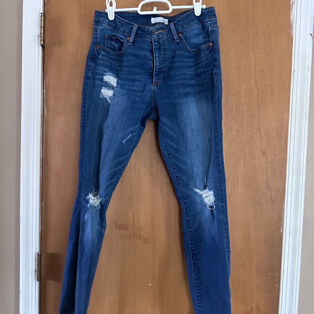 Loft Skinny Distressed Jeans